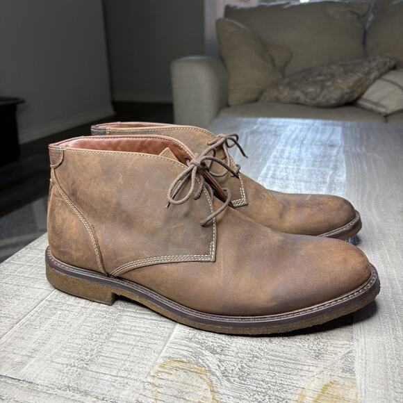 Johnston Murphy Mens Copeland Chukka Boots Nubuck Leather Brown Sz 10 main image 9